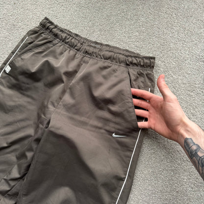 RARE 2000s Baggy Nike Trackpants Light Brown - (M)