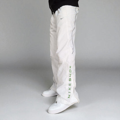 SUPER RARE 2000s Baggy Nike Shox Trackpants White - (L)