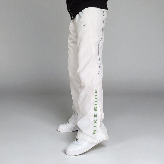 SUPER RARE 2000s Baggy Nike Shox Trackpants White - (L)