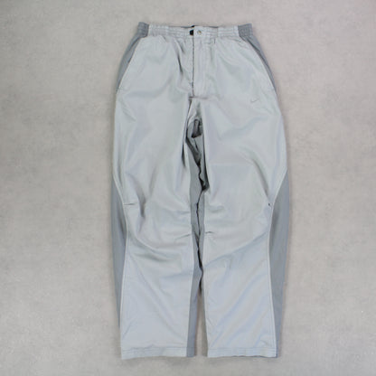 RARE 2000s Baggy Nike Trackpants Grey - (M)