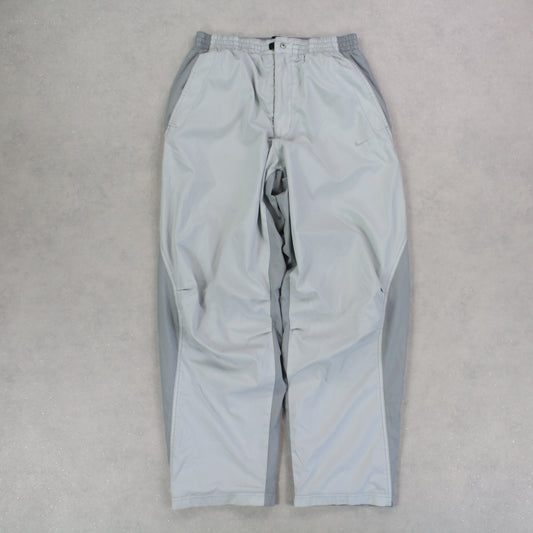 RARE 00s Baggy Nike Trackpants Grey - (M)