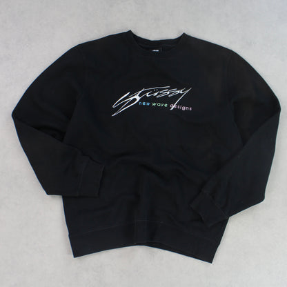 RARE Stüssy Spell Out Sweatshirt Black - (L)