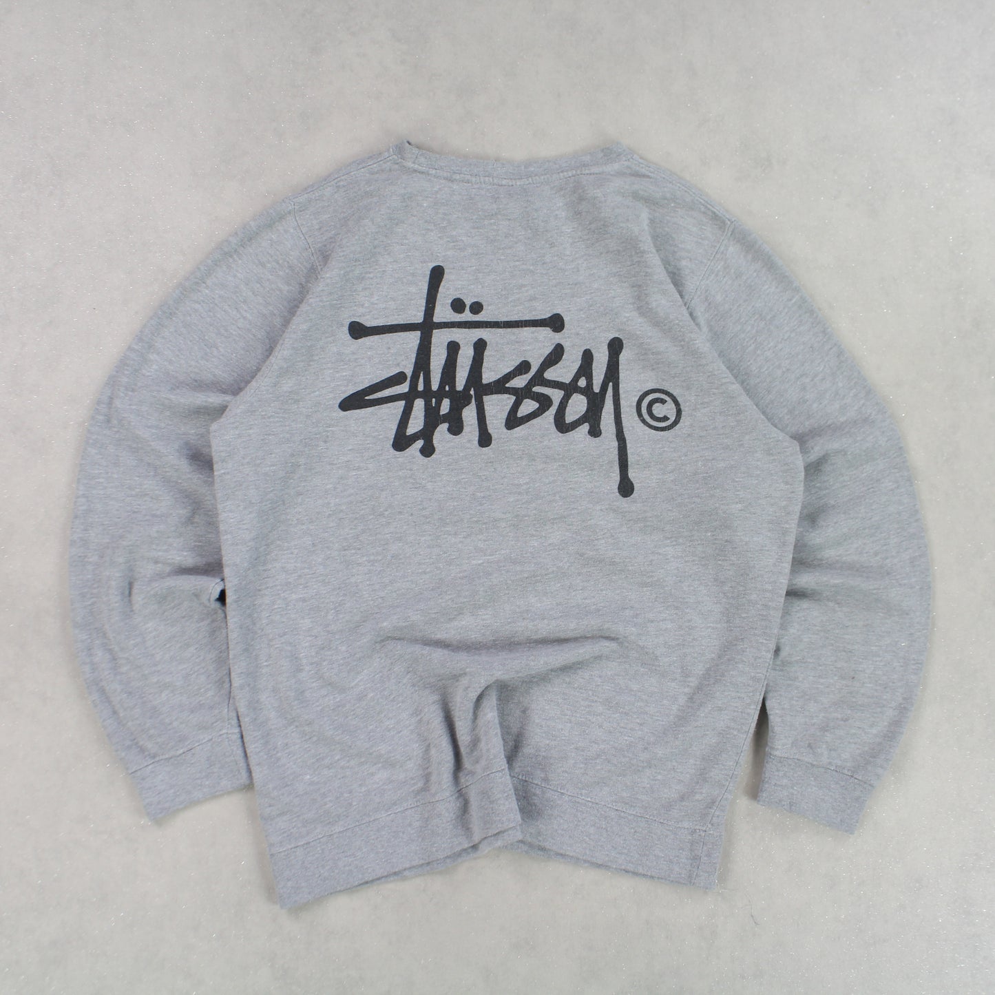 RARE Stüssy 00s Sweatshirt Grey - (L)