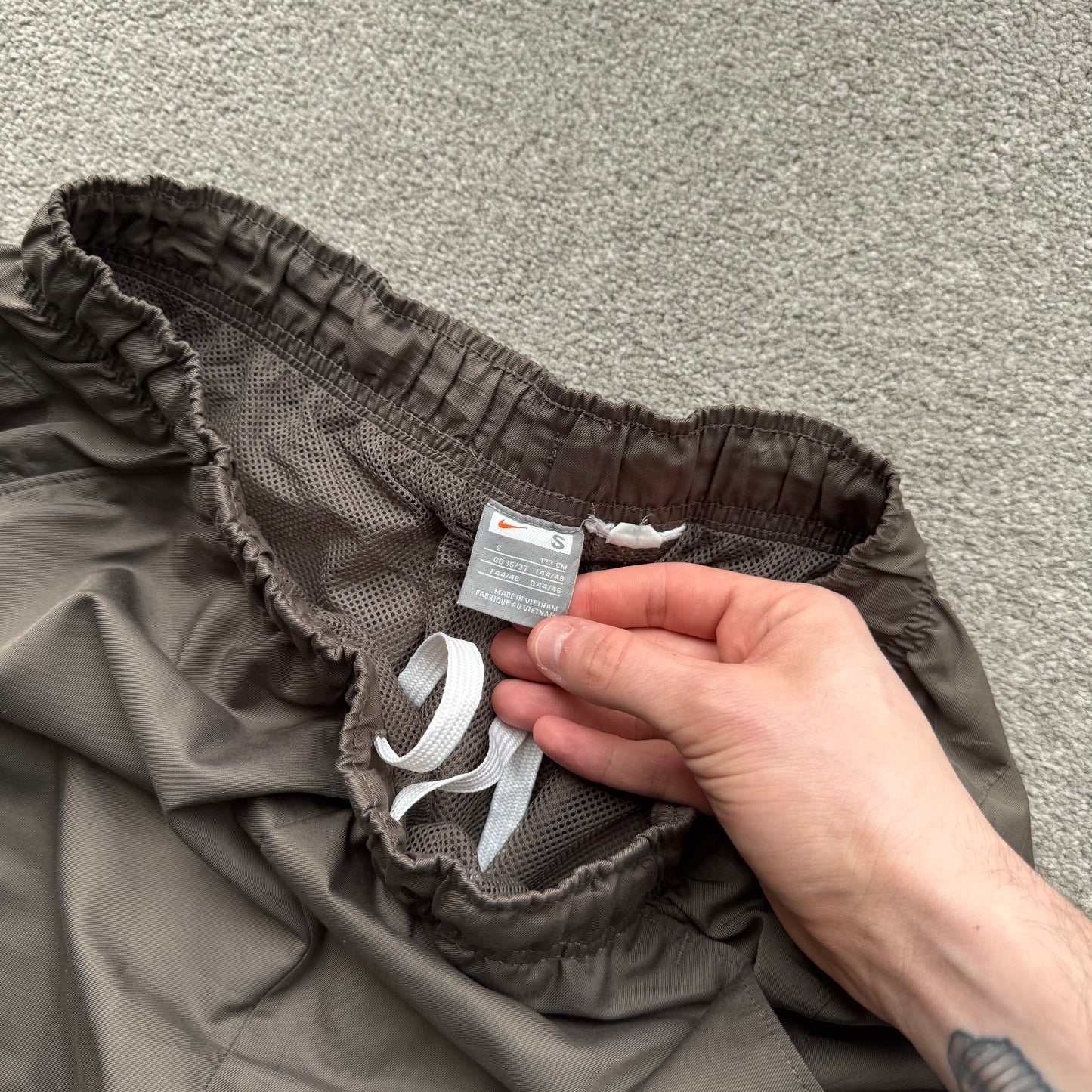 RARE 2000s Baggy Nike Trackpants Light Brown - (M)