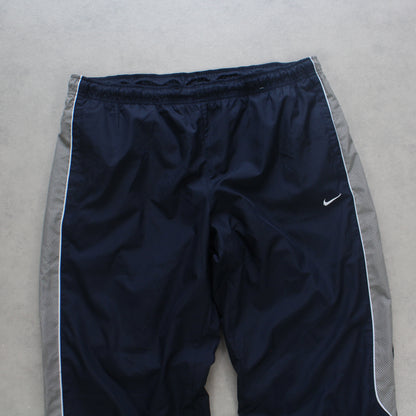 SELTENE Baggy-Trainingshose von Nike aus den 2000ern, Marineblau – (L)