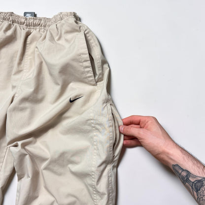 SUPER RARE 2000s Nike Trackpants Cream *PREMIUM* - (S)