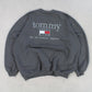 SUPER RARE Vintage 1990s Tommy Hilfiger Sweatshirt Grey - (L)