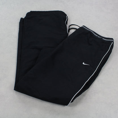 RARE Vintage 00s Nike Trackpants Black - (L)