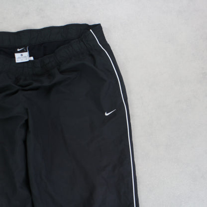 RARE 00s Nike Trackpants Black - (XL)