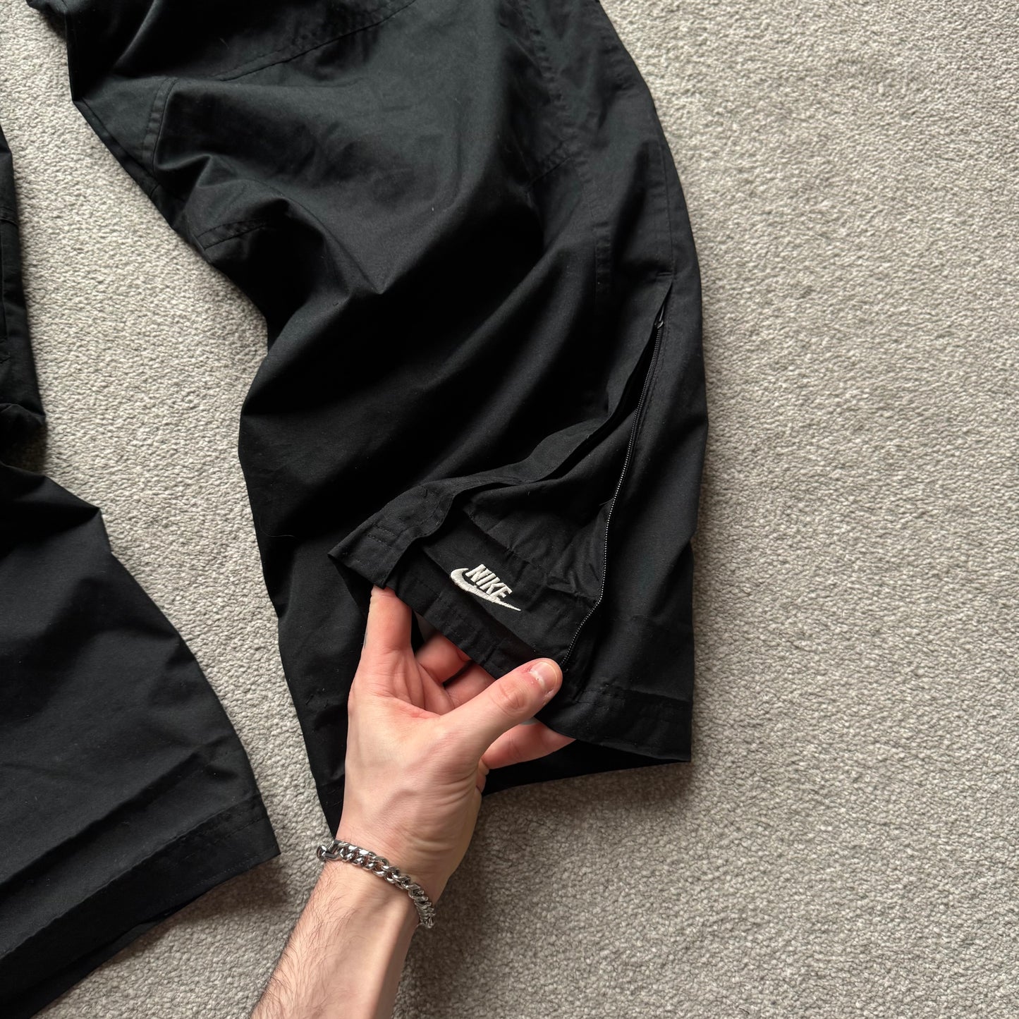 RARE 2000s Baggy Nike Trackpants Black - (XL)