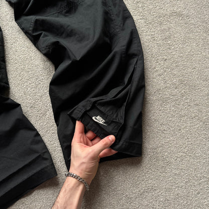 RARE 2000s Baggy Nike Trackpants Black - (XL)