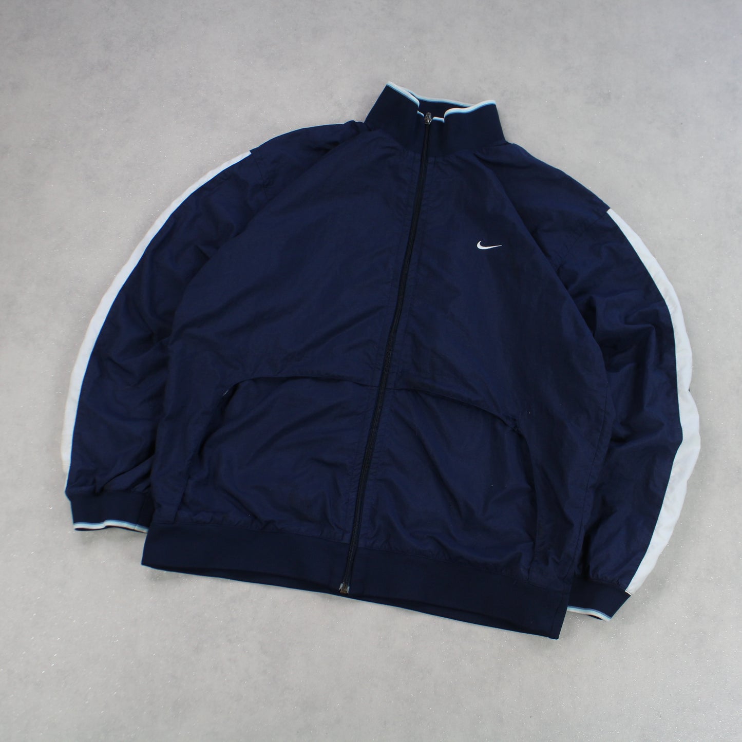 RARE 00s Nike Track Jacket Navy - (L)