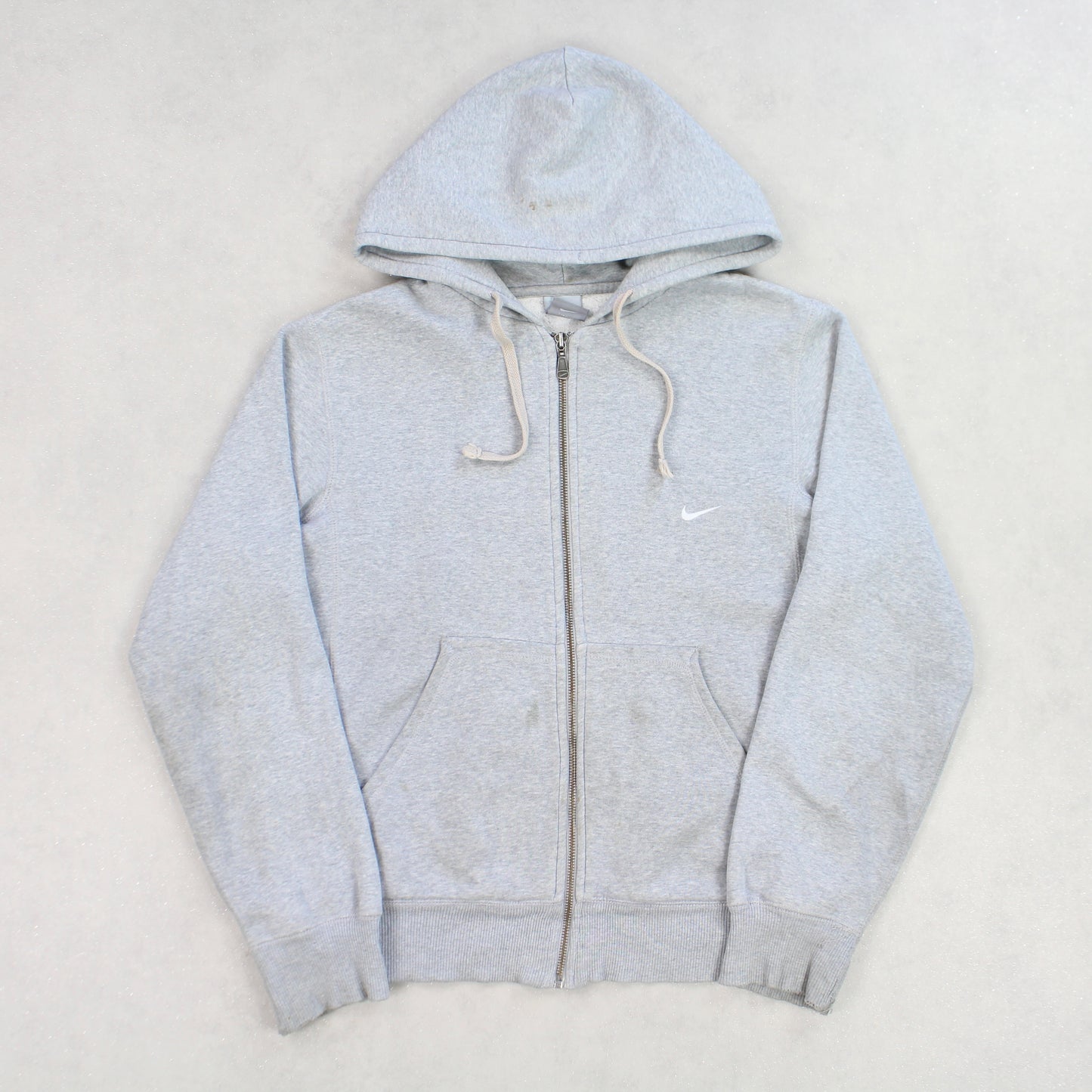 Vintage 00s Nike Zip Up Hoodie Grey - (S)