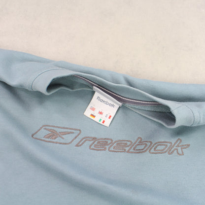 RARE Vintage 1990s Reebok Sweatshirt Blue - (XXL)