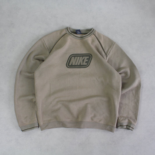 SUPER RARE 2000s Nike Sweatshirt Light Brown - (M)