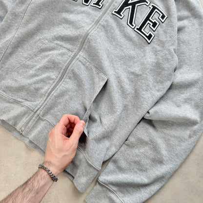 SUPER RARE 2000s Nike Zip Up Hoodie Grey - (M)