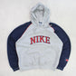 RARE Vintage 00s Nike Spell Out Hoodie Grey - (M)