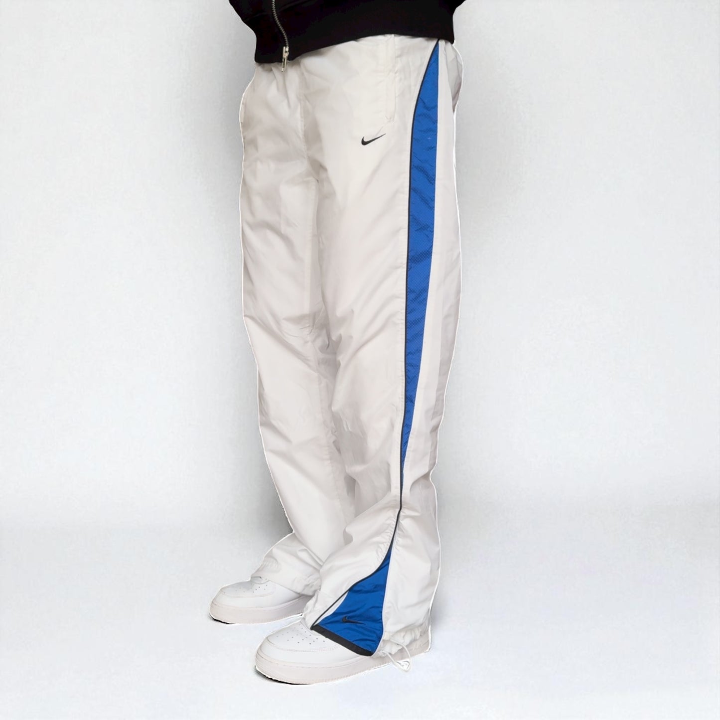 SUPER RARE 2000s Baggy Nike Trackpants White - (L)