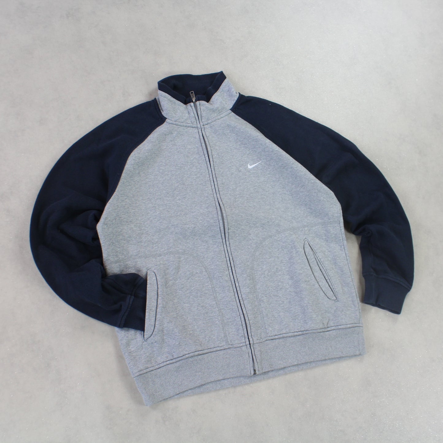 RARE 00s Nike Zip Up Grey - (L)