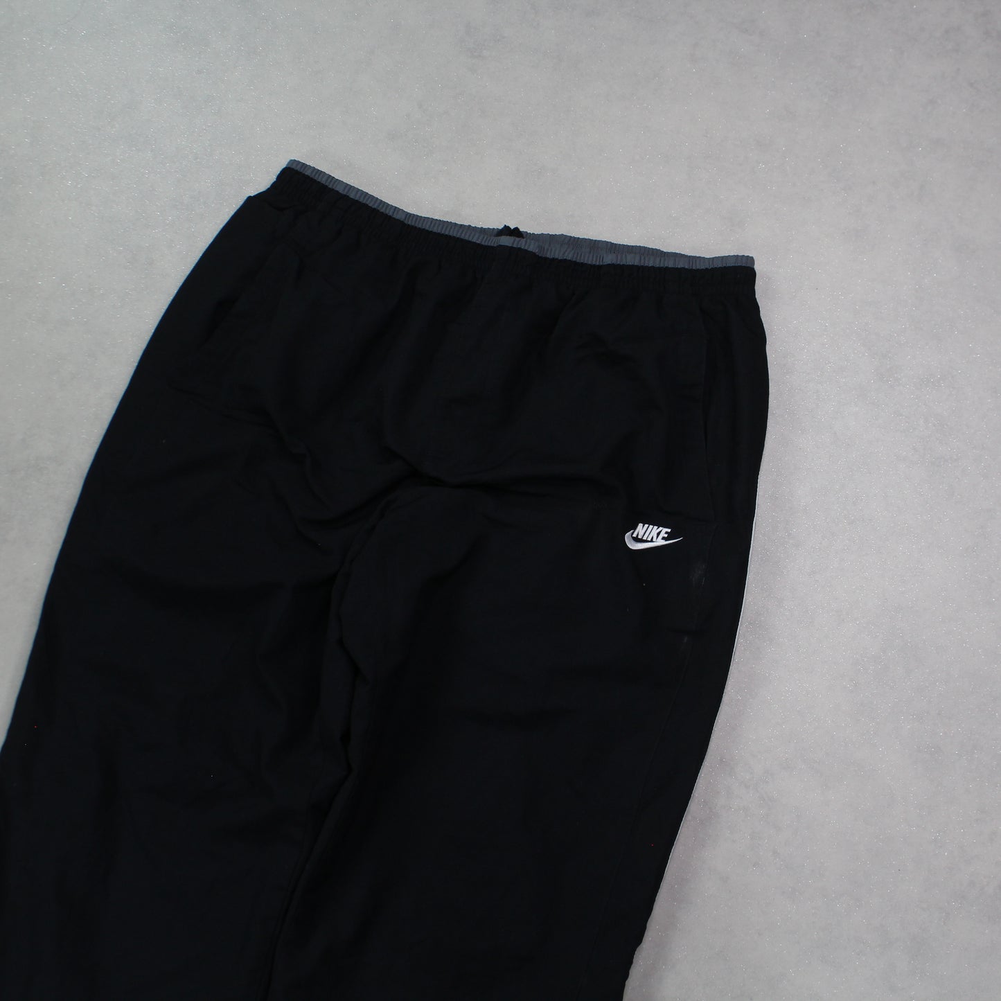 RARE 00s Baggy Nike Trackpants Black - (XL)