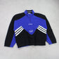SUPER RARE Vintage 1990s Adidas 1/4 Zip Fleece Blue - (L)