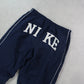 RARE 00s Nike Spell Out Trackpants Navy - (S)