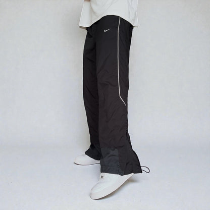 RARE 2000s Baggy Nike Trackpants Black - (L)