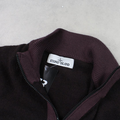 RARE Stone Island 1/4 Zip Jumper Brown - (S)