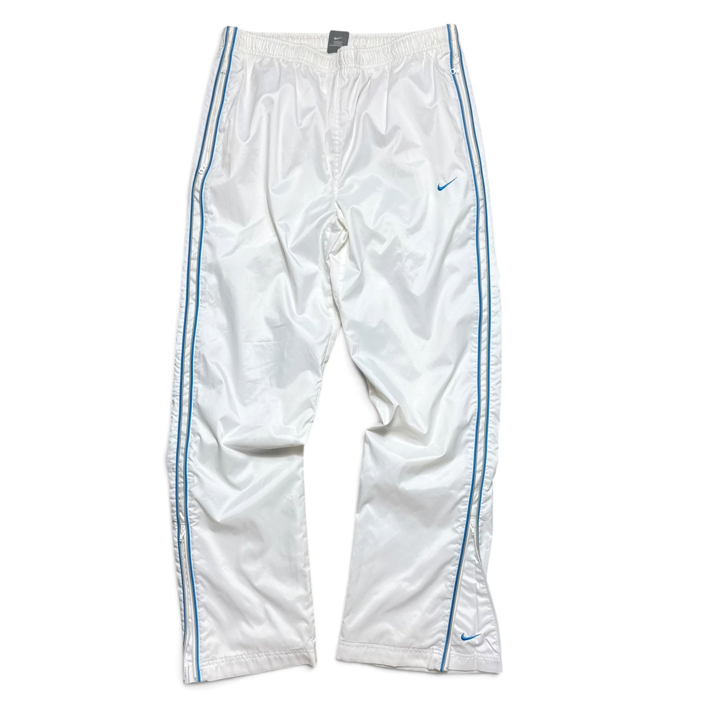 SUPER RARE 2000s Baggy Nike Trackpants White - (L) | PREMIUM