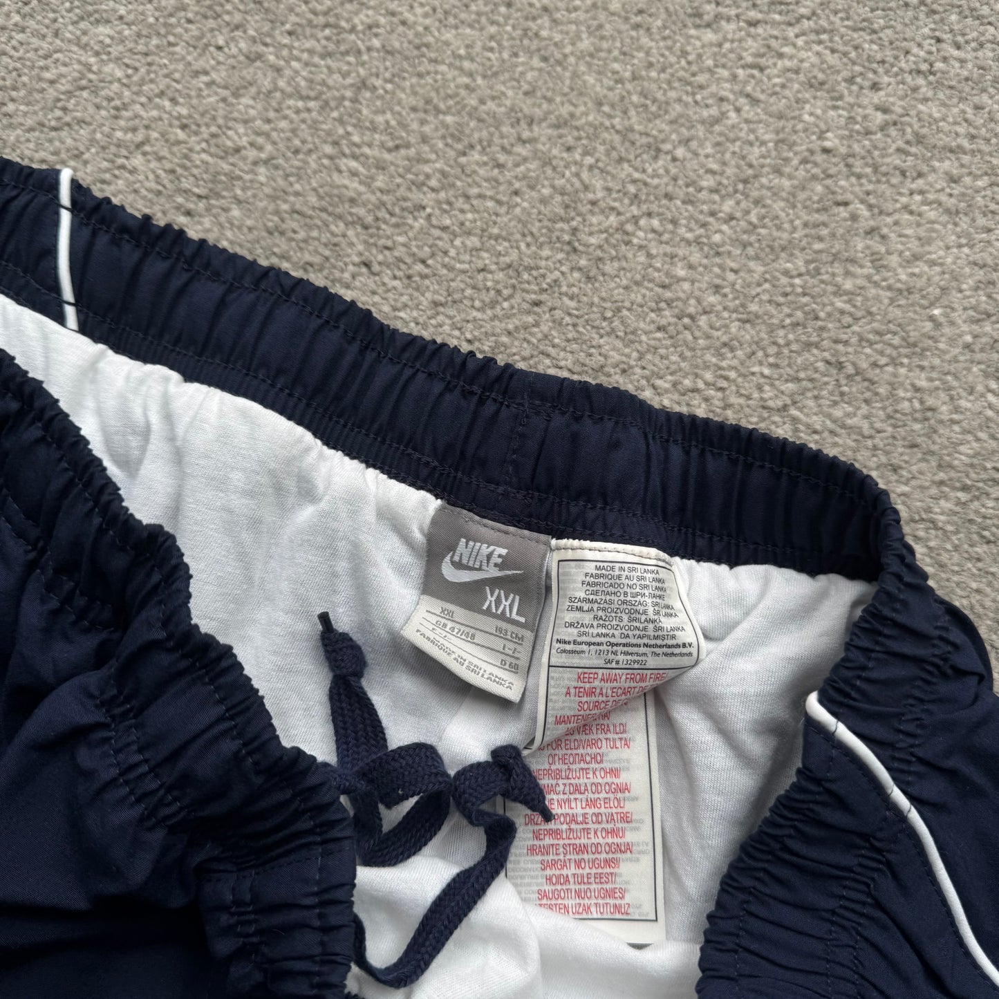 RARE 2000s Baggy Nike Trackpants Navy - (XL)