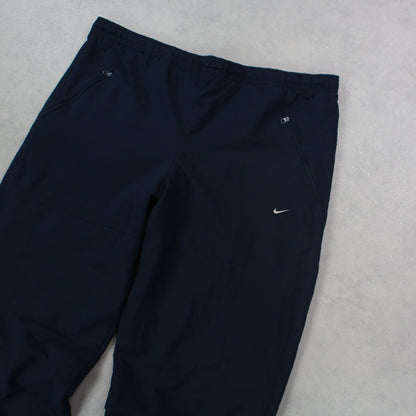 RARE 2000s Nike Trackpants Navy - (L)