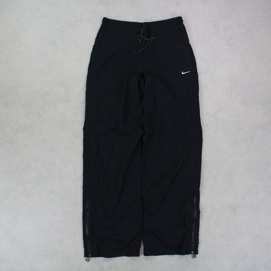 RARE 00s Nike Trackpants Black - (XS)