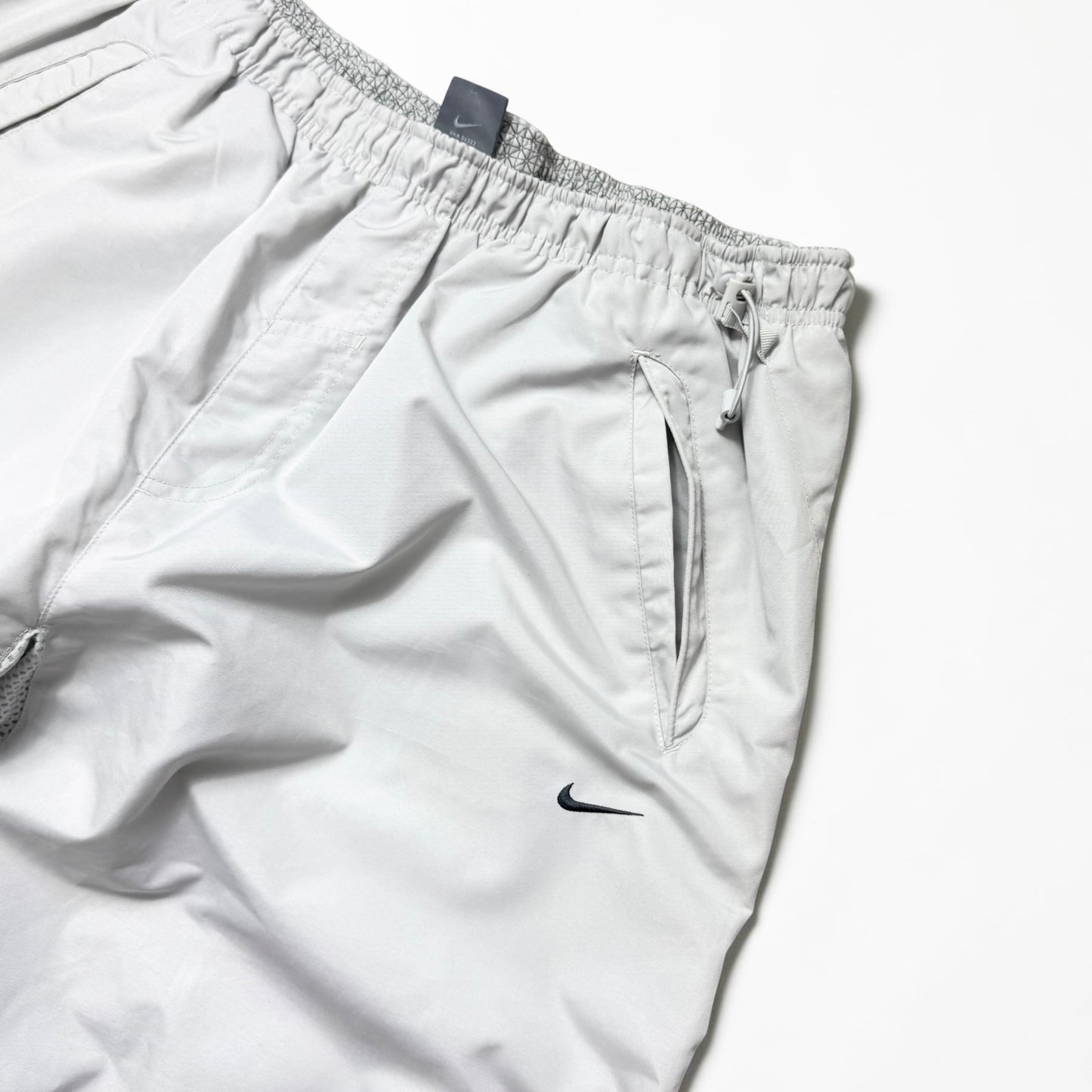 RARE 2000s Super Baggy Nike Trackpants Grey - (XL)