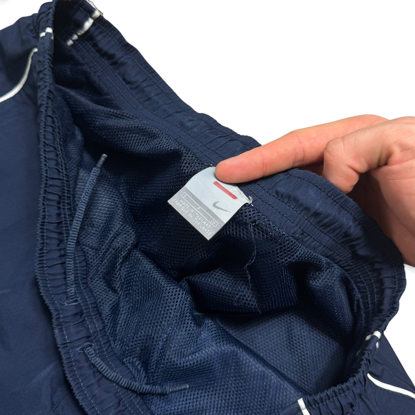 Pantalon de survêtement Nike ample bleu marine des années 2000 RARE - (S)