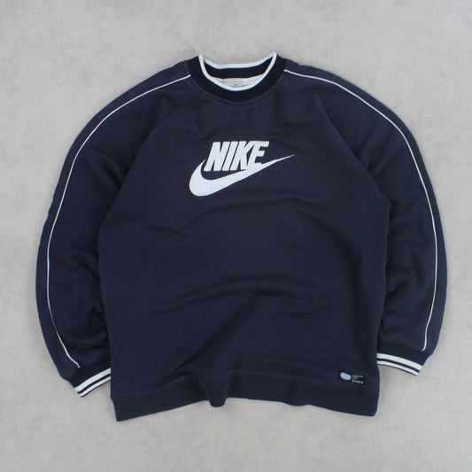 RARE 00s Nike Sweatshirt Navy - (S)