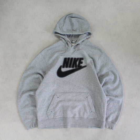 RARE 2000s Nike Hoodie Grey - (L)