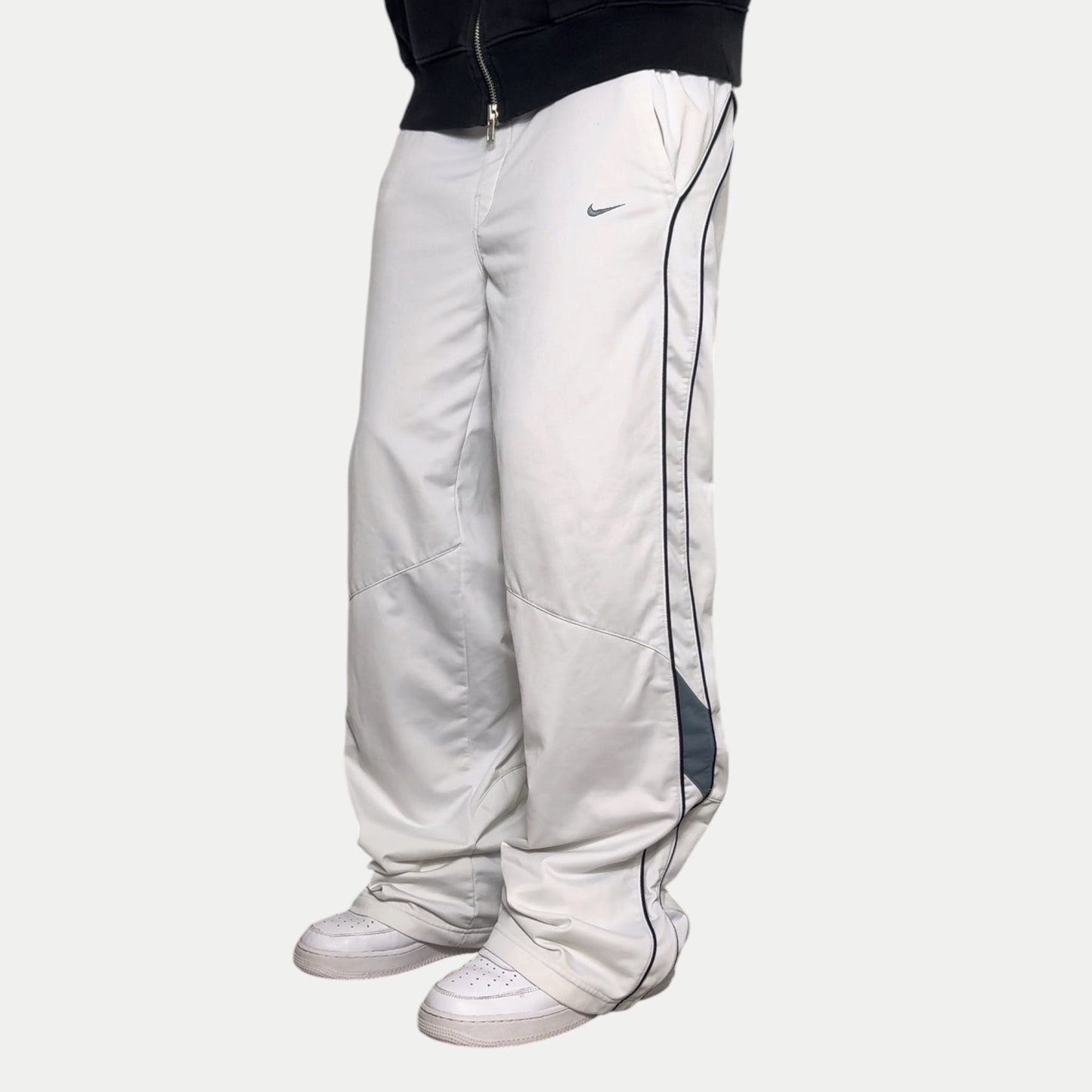 SUPER RARE 2000s Nike Trackpants White - (L)