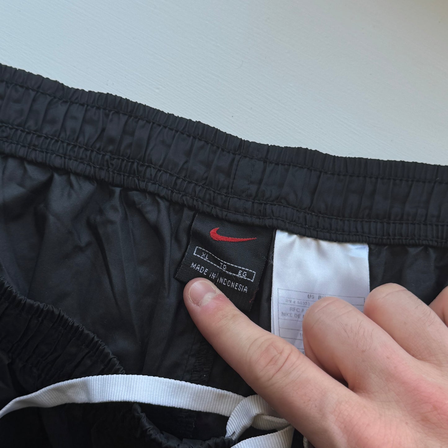 RARE 1990s Baggy Nike Trackpants Black - (XL)