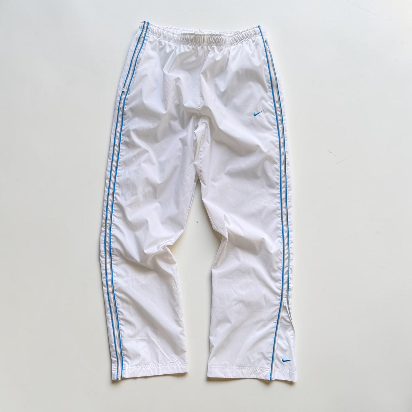 SUPER RARE 2000s Baggy Nike Trackpants White *PREMIUM* - (L)