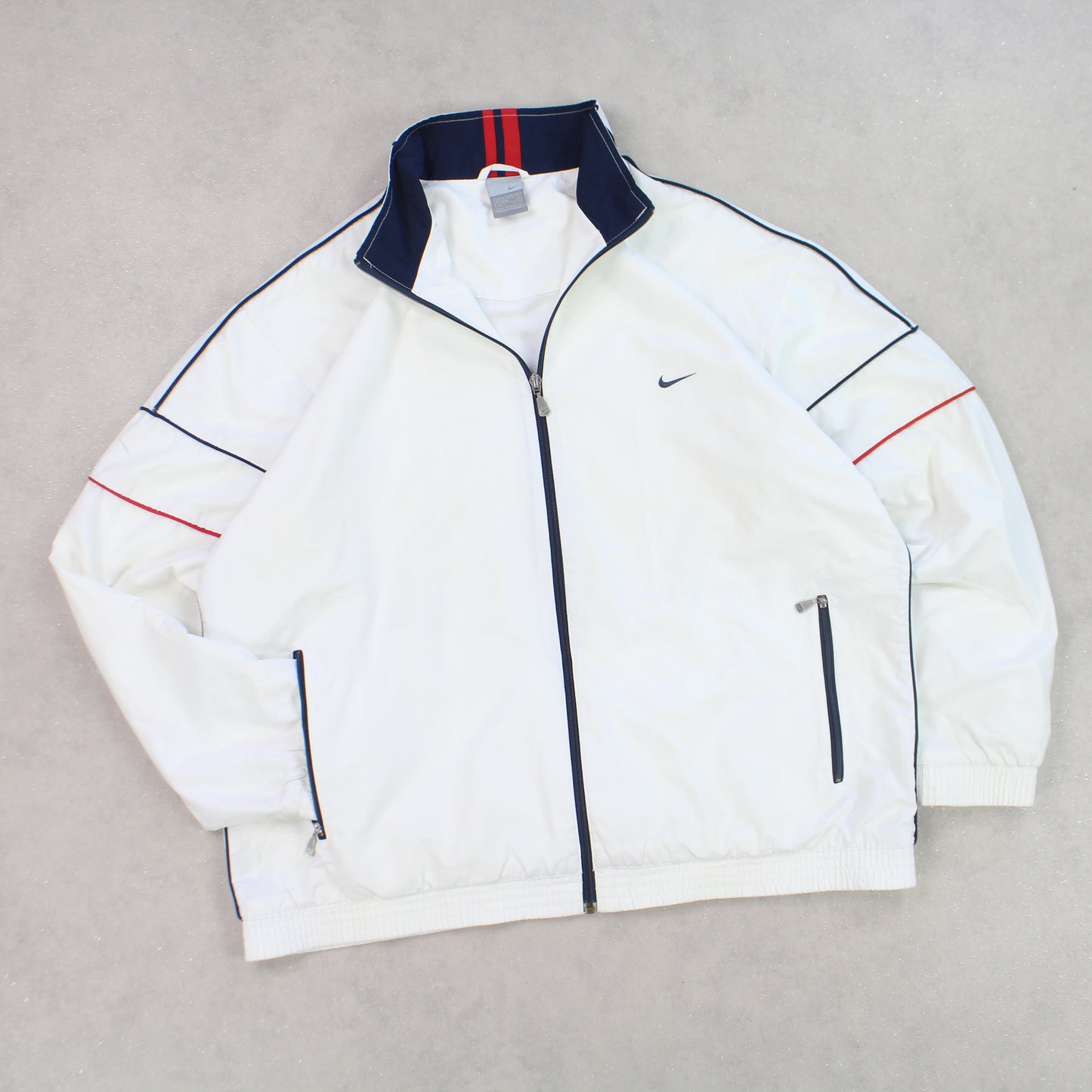 RARE 00s Nike Track Jacket White - (XL)