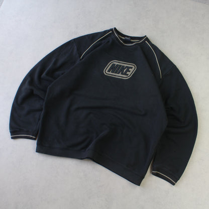 RARE 2000s Nike Sweatshirt Black - (XL)