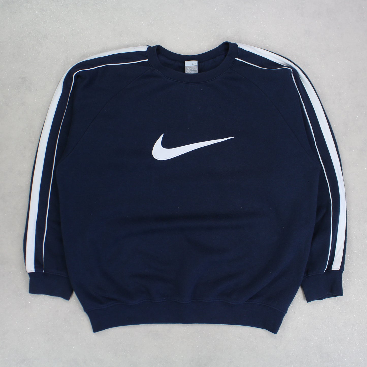 RARE Vintage 00s Nike Swoosh Sweatshirt Navy - (XL)