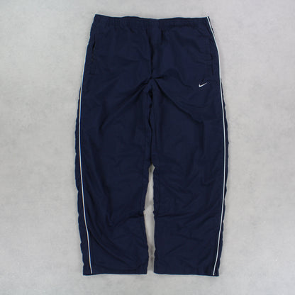 RARE 00s Nike Baggy Trackpants Navy - (L)