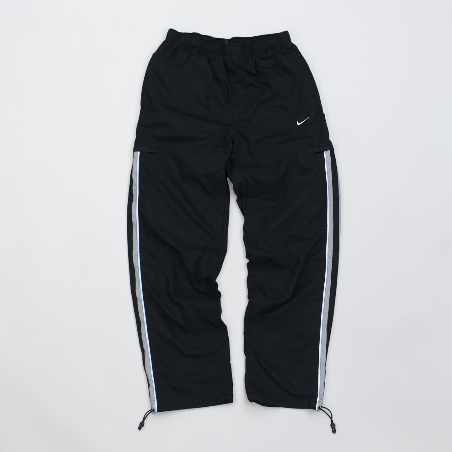 RARE 2000s Nike Baggy Trackpants Black - (L)