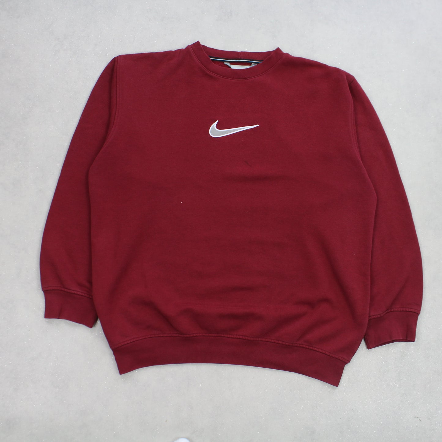 RARE Vintage 00s Nike Swoosh Sweatshirt Burgundy - (XL)