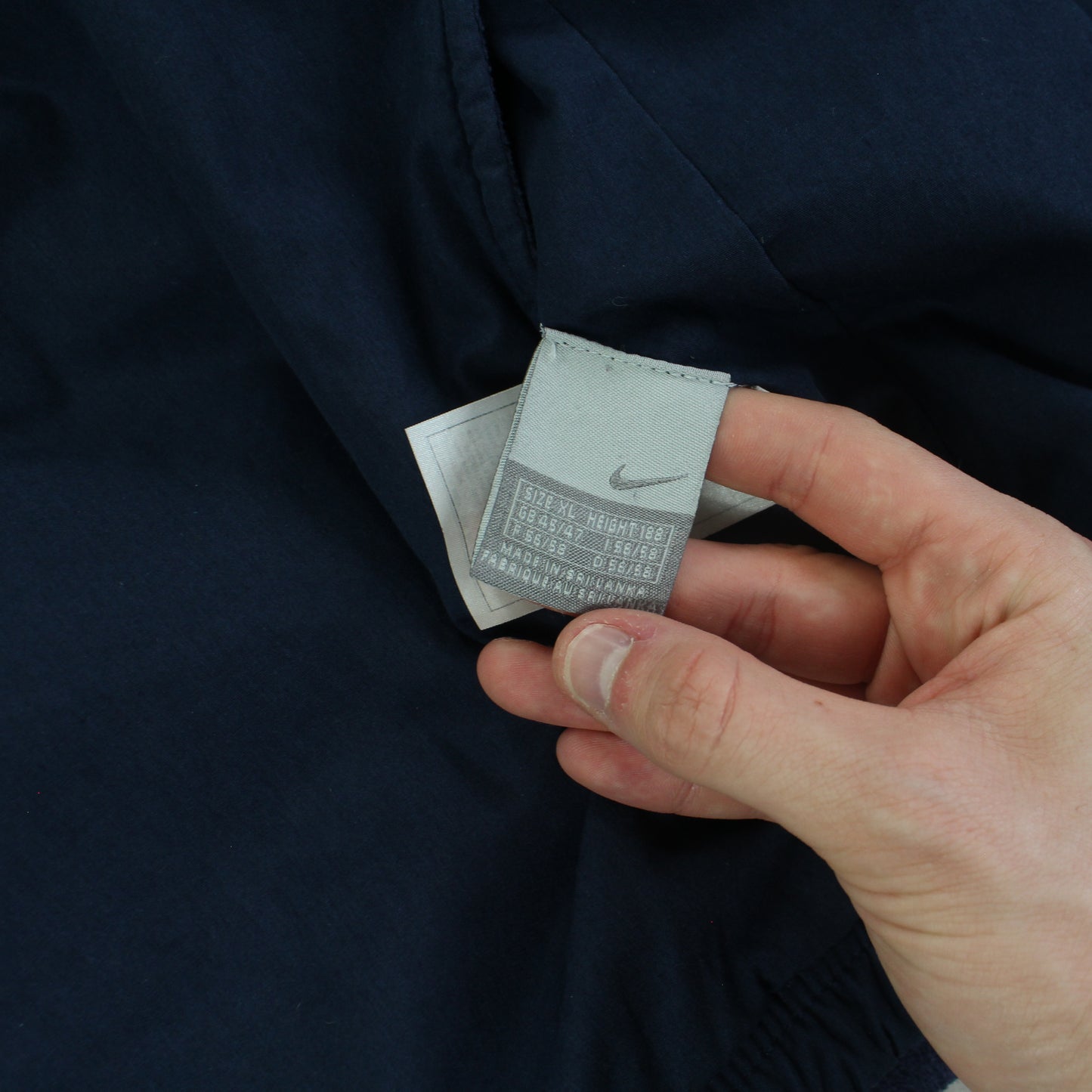 SUPER RARE 2000s Nike Reversible Jacket / Fleece Navy - (L)