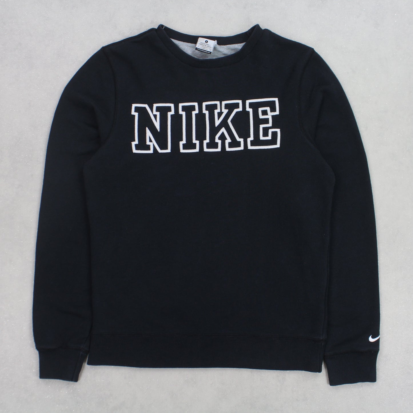 RARE Vintage 00s Nike Spell Out Sweatshirt Black - (XS)