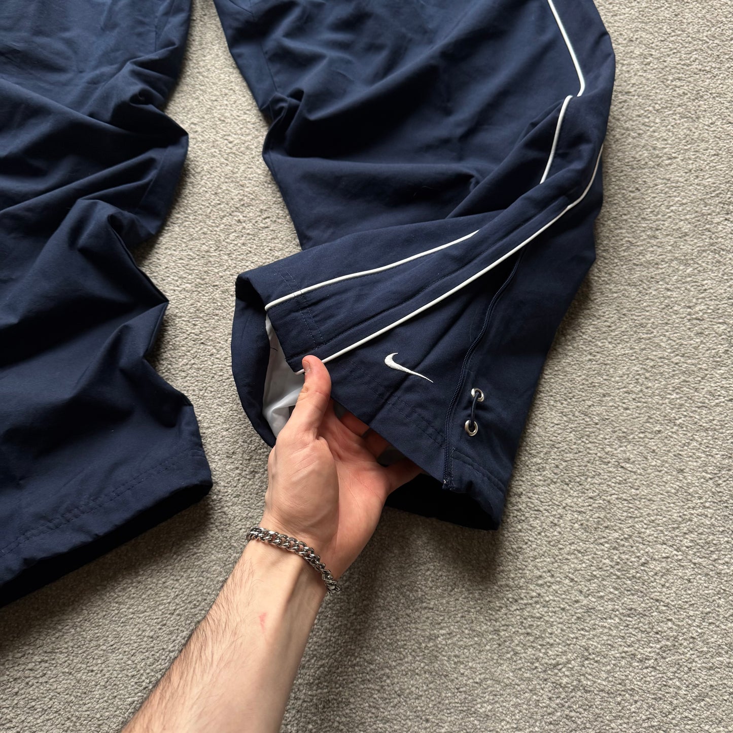 RARE 2000s Baggy Nike Trackpants Navy - (XL)