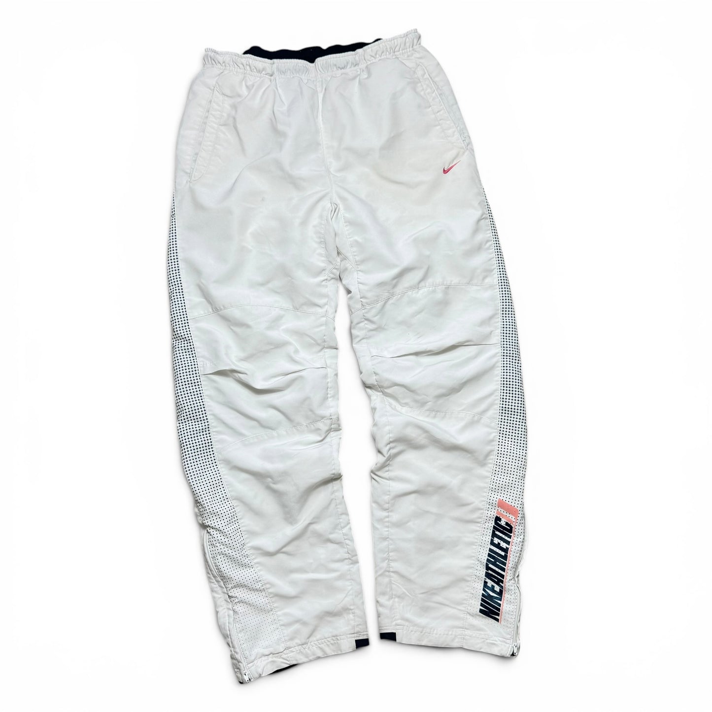 SUPER RARE 2000s Nike Trackpants White - (M)
