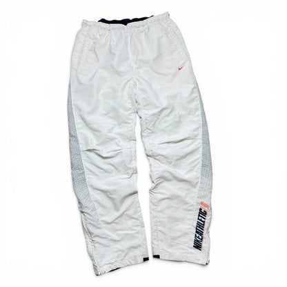SUPER RARE 2000s Nike Trackpants White - (M)